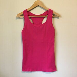 Hot Pink Barbiecore Stretchy Racerback Back Tank Top With Inbuilt Bra